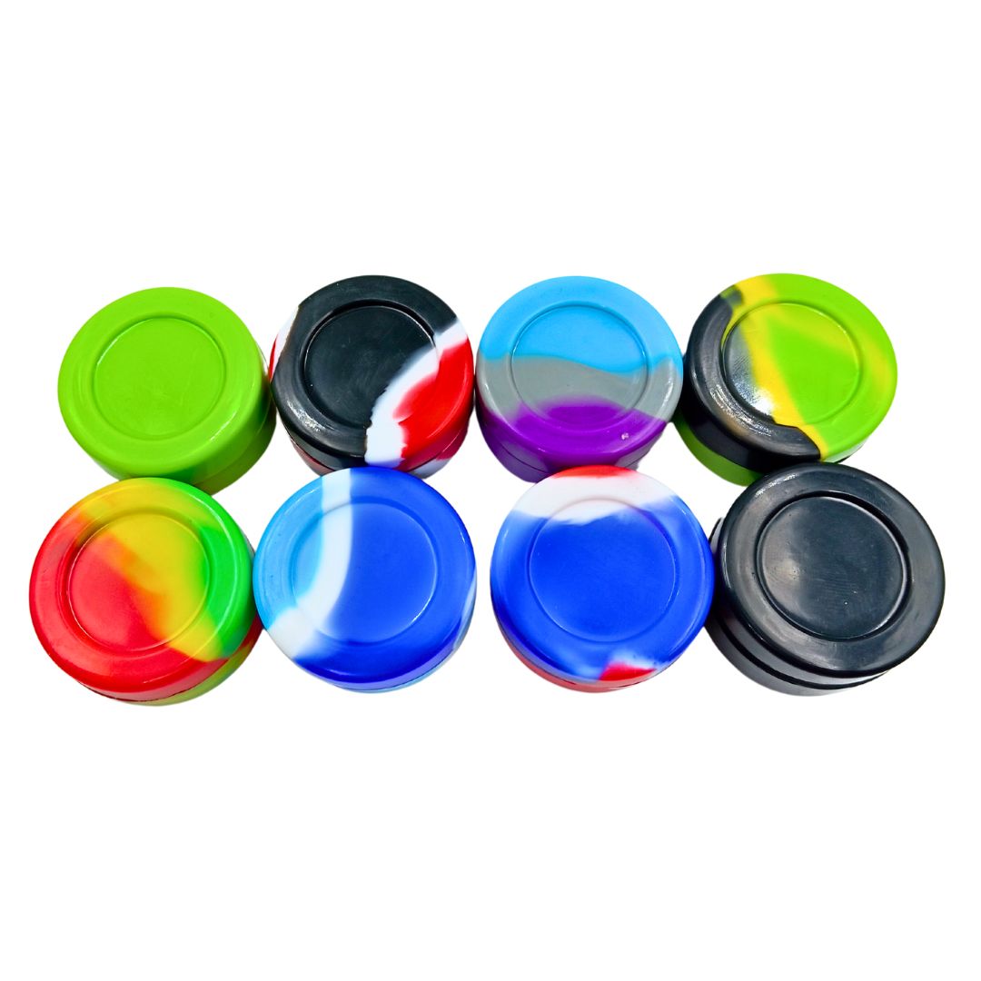 7ml Multicolor Silicone Dab Pot Pack of 40